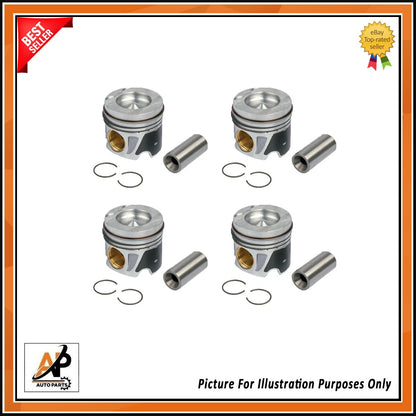 Engine Piston Set of 4 Standard Replacement for Mercedes-Benz OM651 (2005–2018)