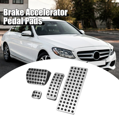 4pcs Brake Gas Accelerator Pedal Covers for Mercedes Benz CLA GLB (2014-2023)