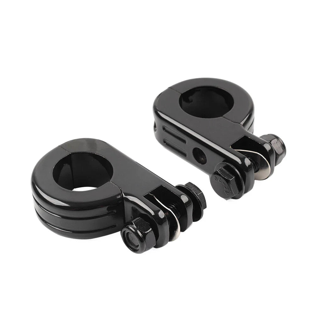 Foot Peg Mount Clamp Bracket for Harley 1.25" Highway Engine Crash Bar