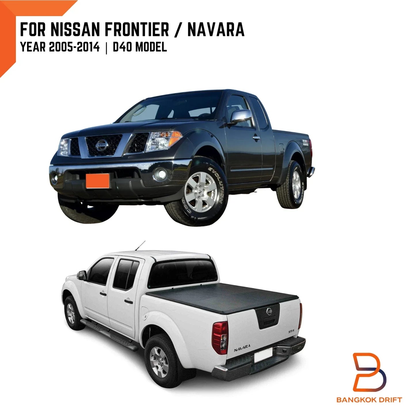 Chrome Rear Step Bumper Bar for Nissan Navara D40 Pickup (2005-2014)