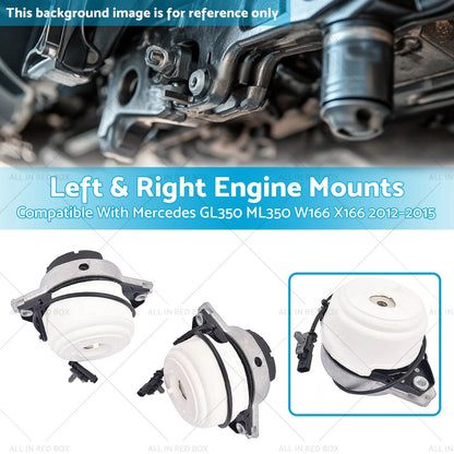 Engine Mounts  Left & Right for Mercedes ML350 GL350 W166 X166 (2012-2015)