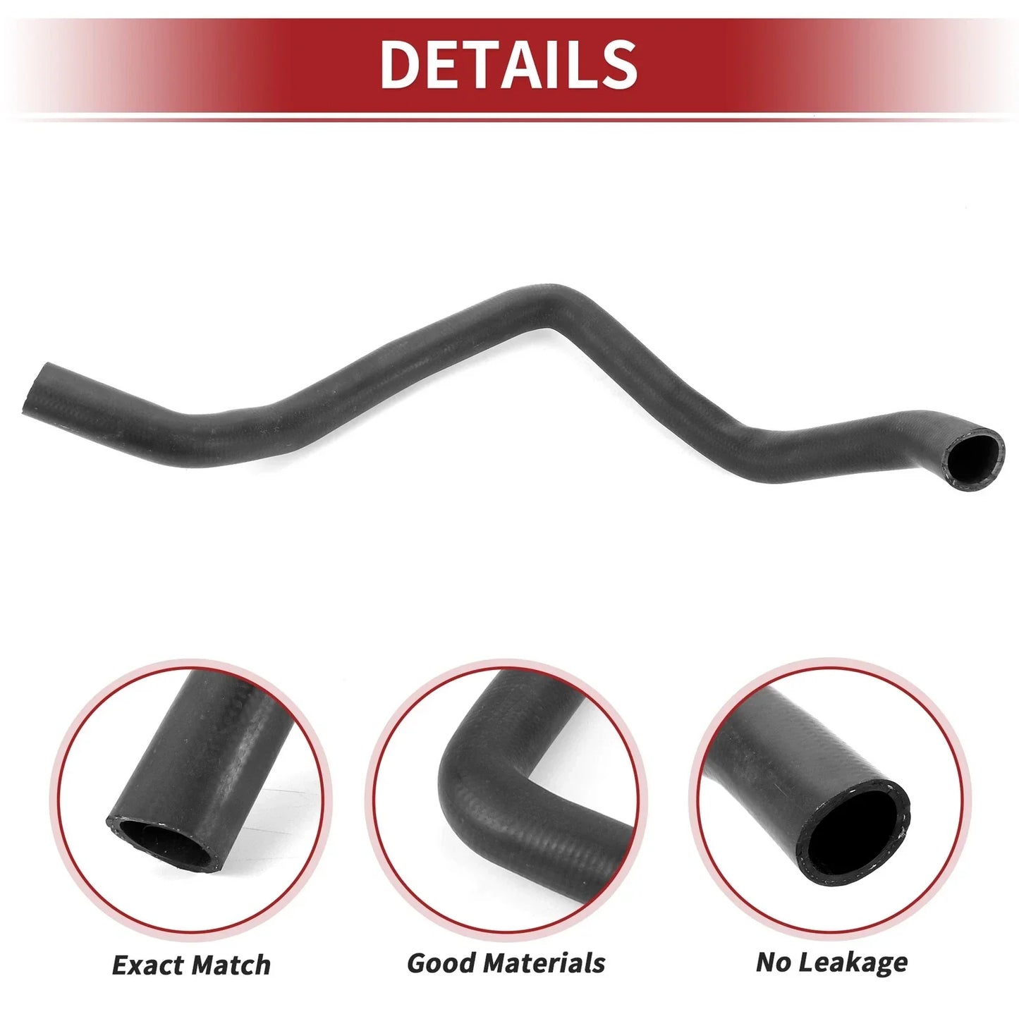 Radiator Hose for Honda Civic 1992-2000 Rubber Black 1 x Piece