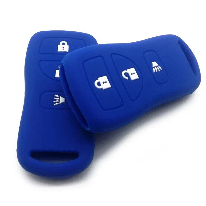 2 x 3 Button Key Cover Case for Nissan Xterra Pathfinder Versa Sentra (2000-2023)