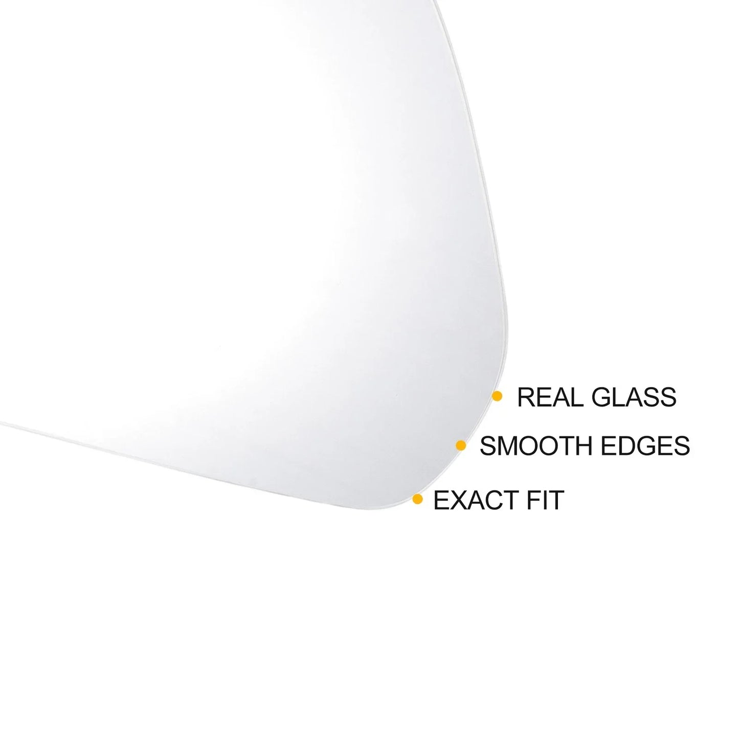 Right Side White Mirror Glass for Hyundai IX25 Creta (2014-2017)