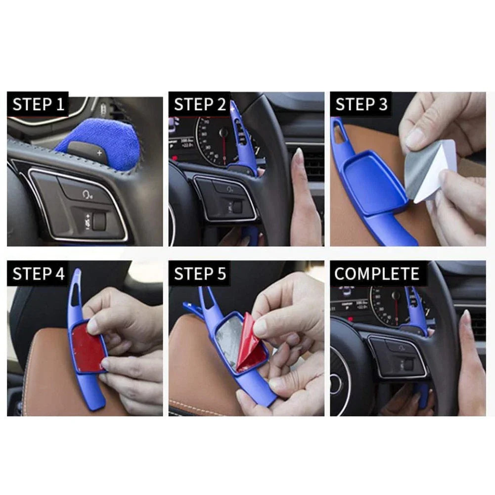 Steering Wheel Paddle Shifter Extensions for Audi A3 A4 A5 Q3 Q5 Q7 Q8
