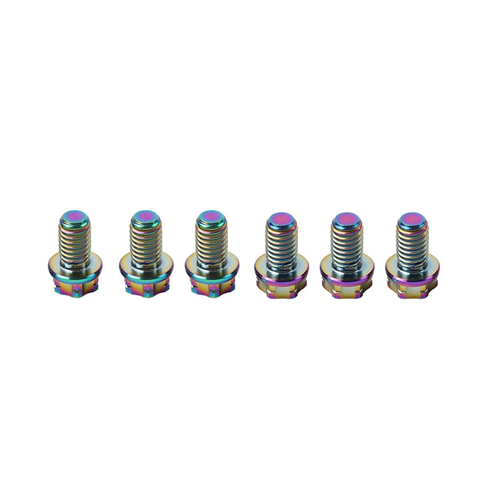 6pcs M6x40mm Titanium Torx Head Flange Bolts for Motorcycle Bicycle