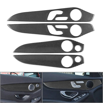 Carbon Fiber Black Interior Door Panel Cover Trim for GLC Class (2016-2021)