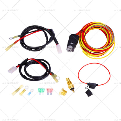 Dual Electric Cooling Fan Relay Kit with 185/165 Thermostat & 50 Amp