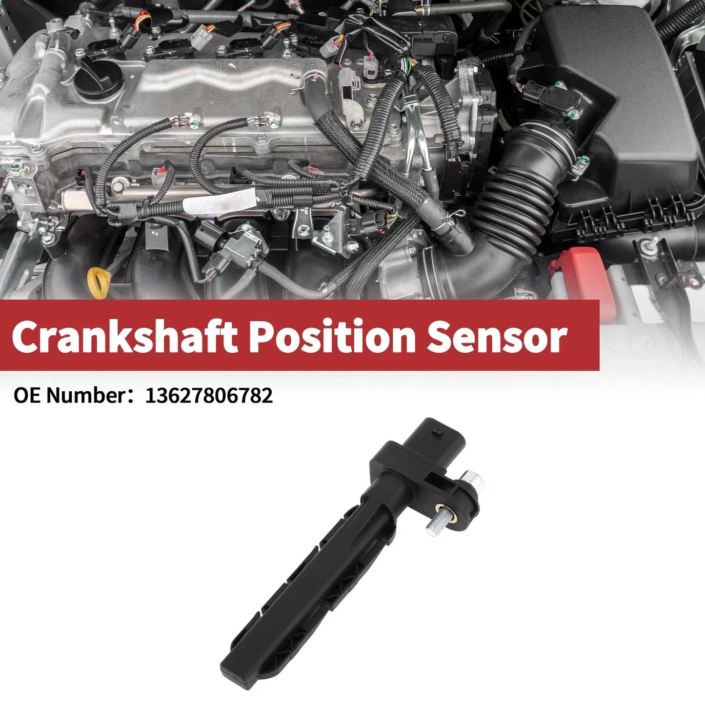 Crankshaft Position Sensor for BMW F30 330d (2012-2018) 1 Pc Black