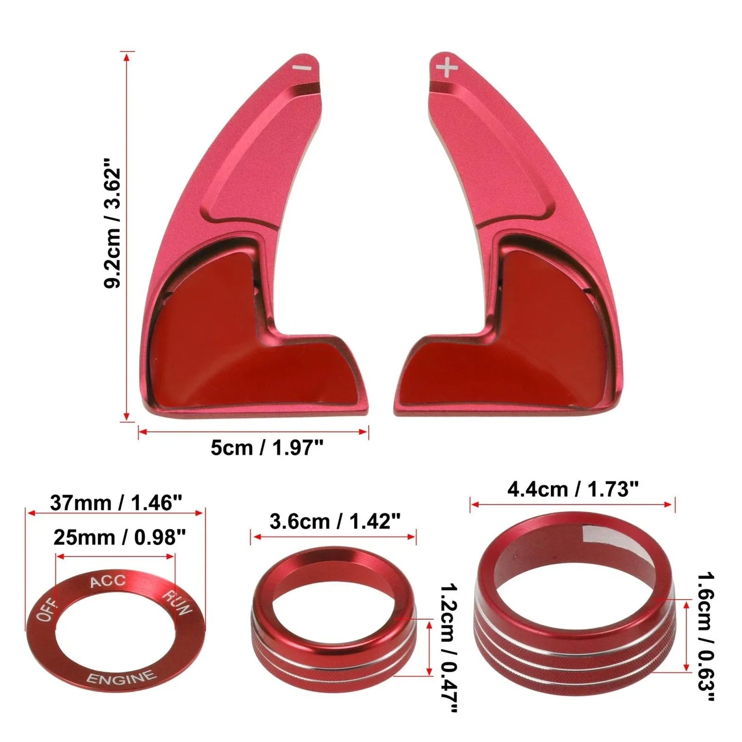 Steering Wheel Shift Paddle Extension Trim Set for Dodge Challenger (2015-2023)