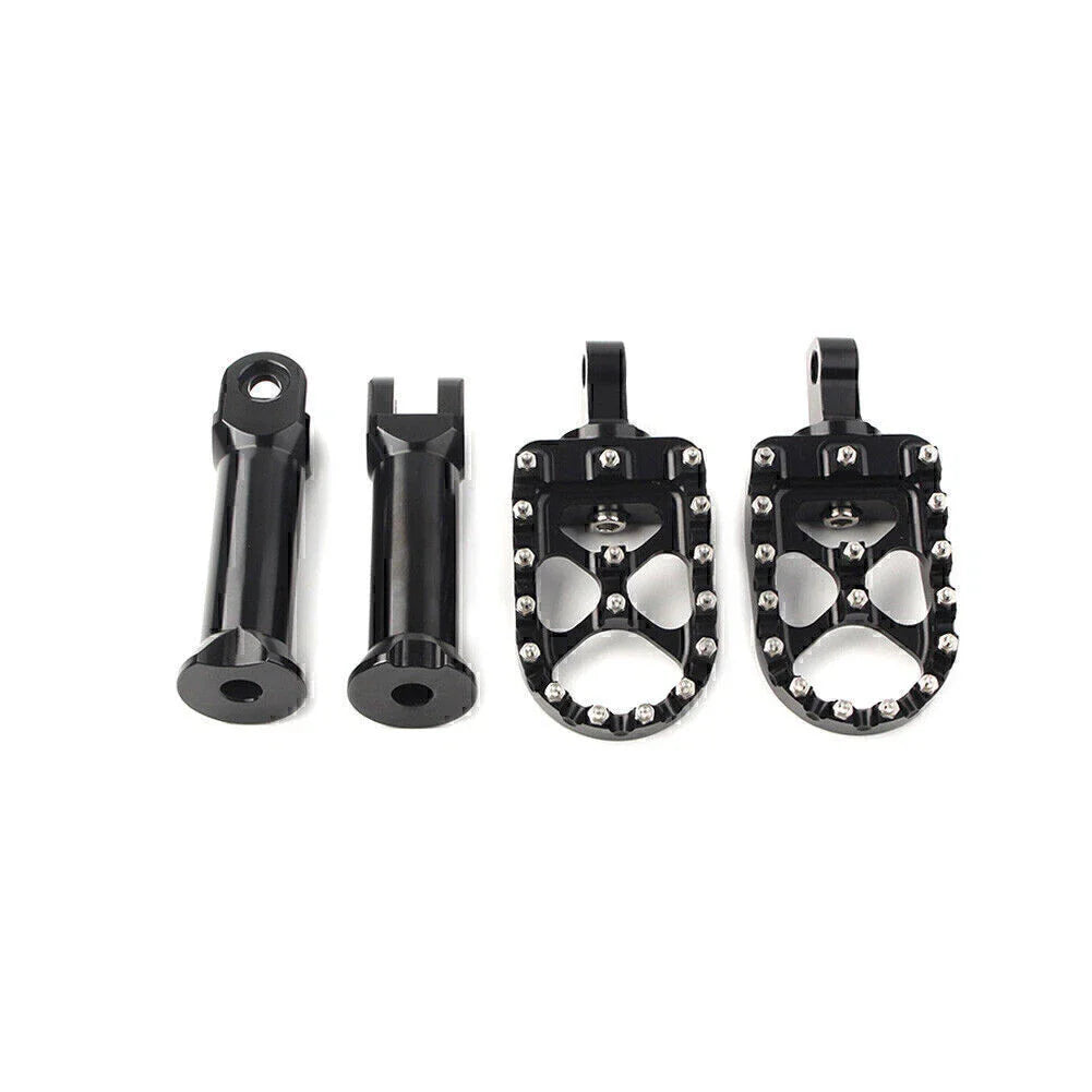 Black Rear Passenger Foot Pegs with Bracket for Harley Softail Street Bob (2018-2020)