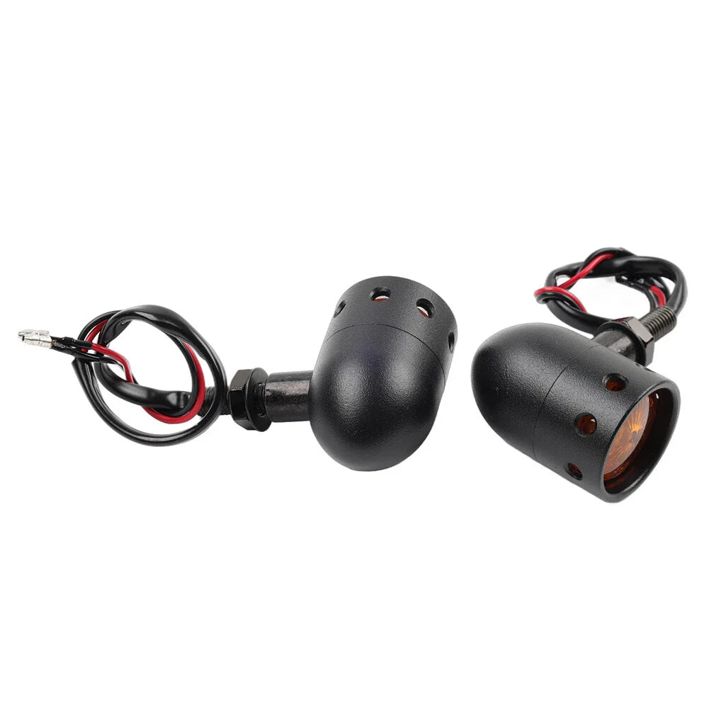 11 LEDs Black Retro Motor Turn Signal Lights for Universal