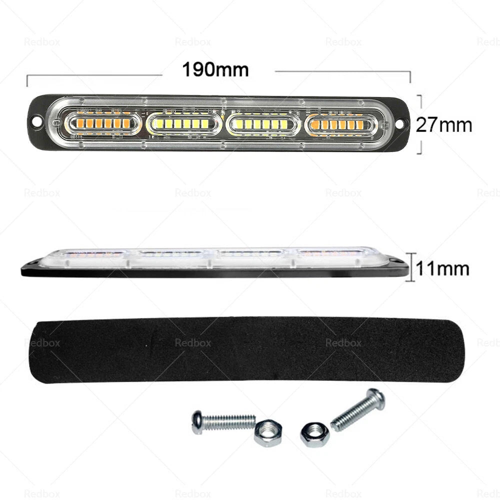 48 LED Amber Strobe Flashing Grille Lightbar for Truck Beacon Light