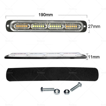 48 LED Amber Strobe Flashing Grille Lightbar for Truck Beacon Light