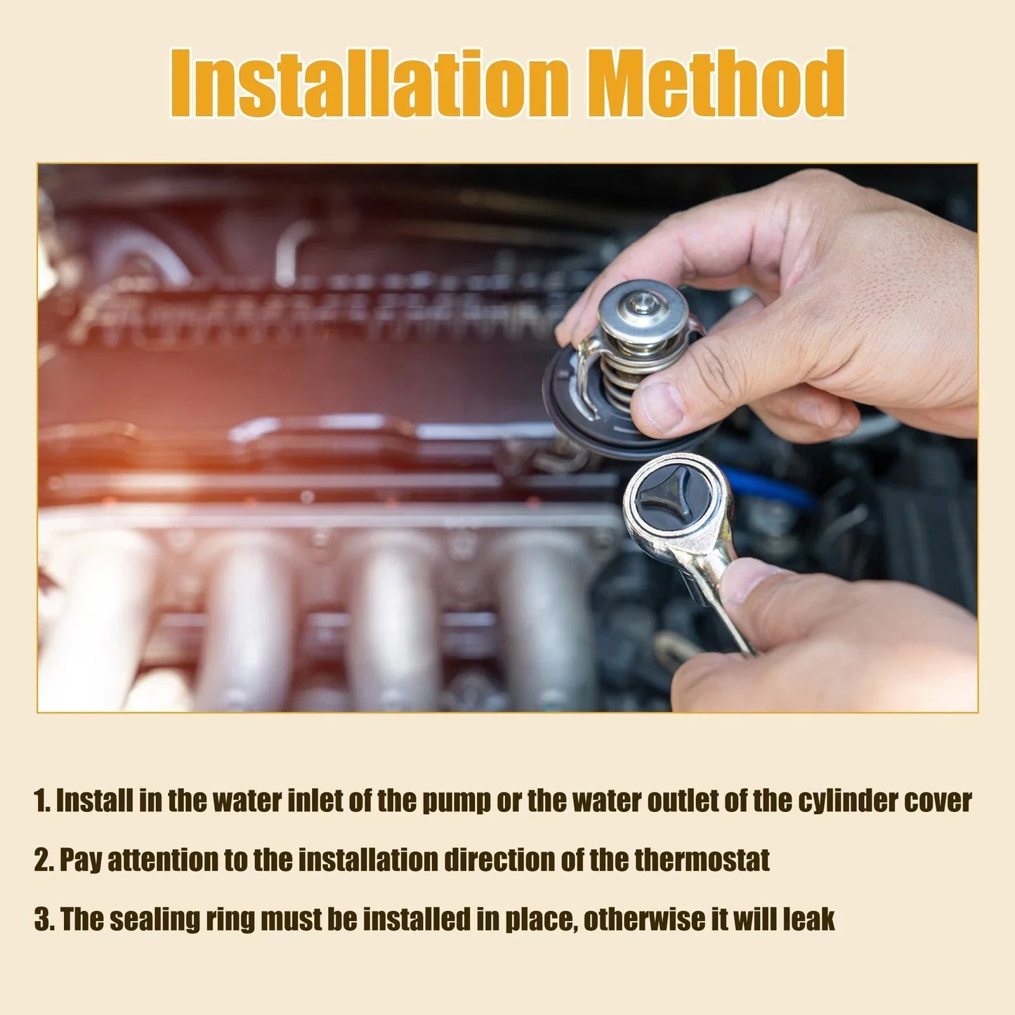 Engine Coolant Thermostat Assembly for Chevrolet Silverado 1500 (2007-2013)