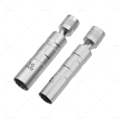 14/16 MM Thin Wall Magnetic Swivel Spark Plug Socket for Car Removal Tools