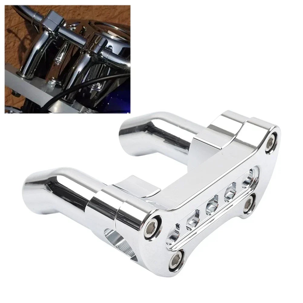3.5" Handlebar Riser & Top Clamp CNC for Harley Dyna Softail Sportster XL
