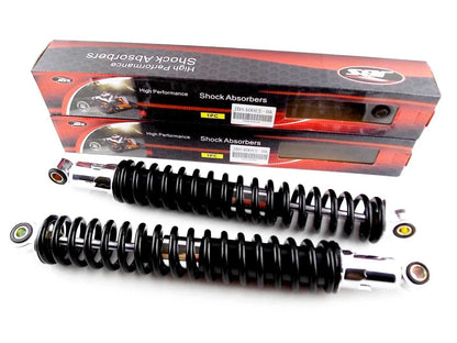 400mm Black/Chrome Rear Shock Absorbers for Suzuki PE250