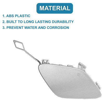 Front Bumper Tow Hook Cover for Mercedes-Benz E250 (2014-2015) Silver Tone