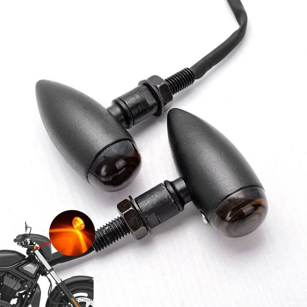 Amber Mini Turn Signal Indicator Lights for Harley Softail