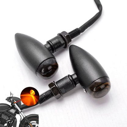 Amber Mini Turn Signal Indicator Lights for Harley Softail