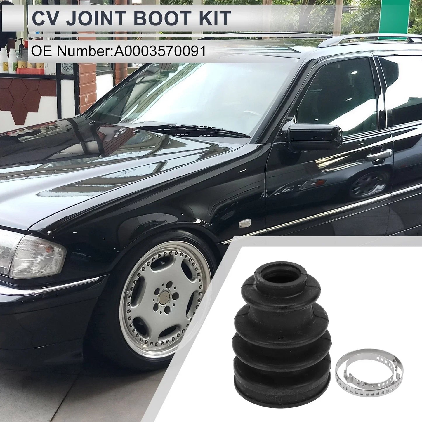 Outer CV Joint Boot Kit with Clamps for Mercedes-Benz 180C (1960-1963)