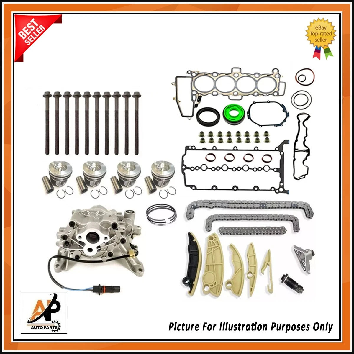 Engine Rebuild Kit Replacement for Land Rover Jaguar 2.0L Diesel (204DTD) (2006–2014)