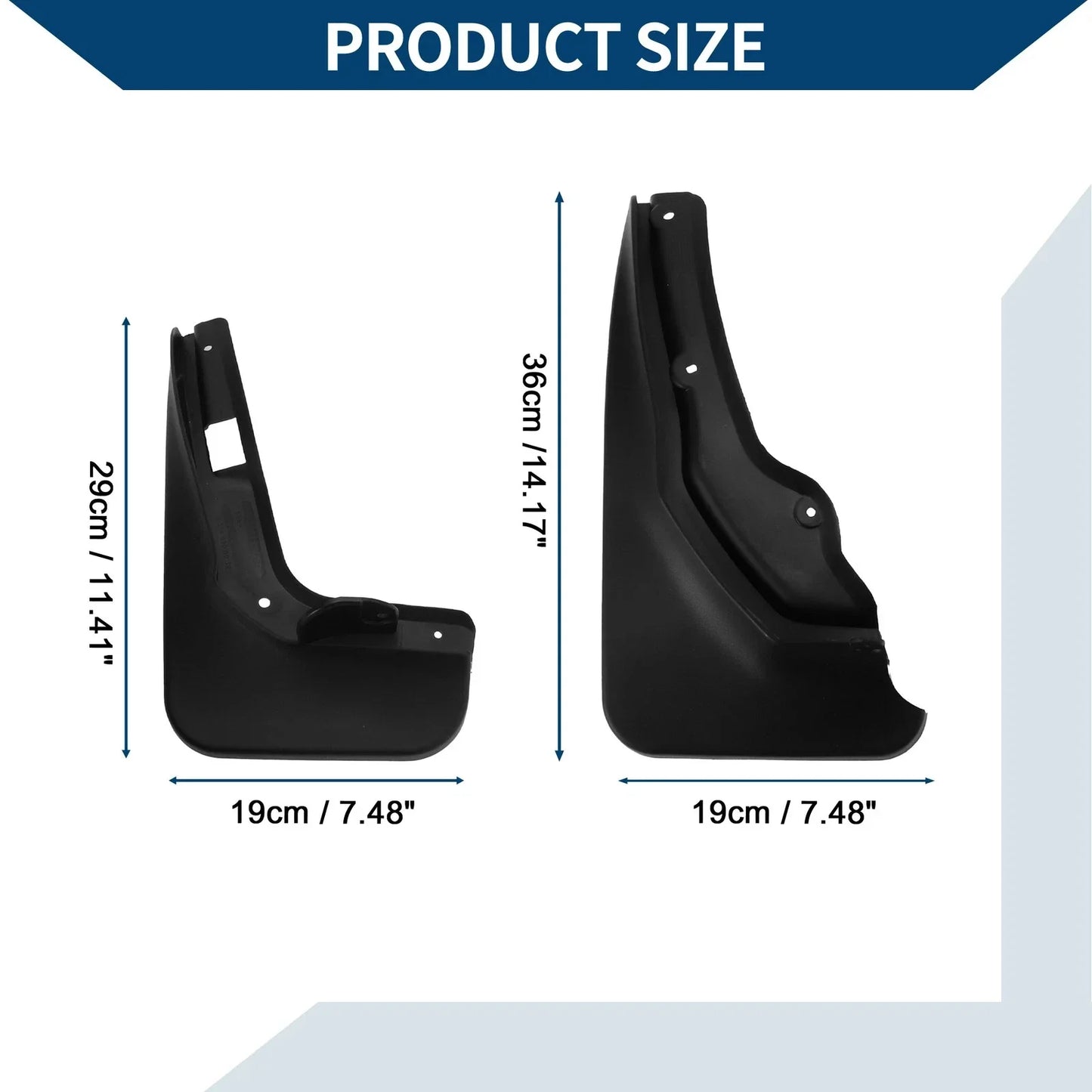Mud Flaps Splash Guards Set for Mercedes-Benz C Class (2011-2014)