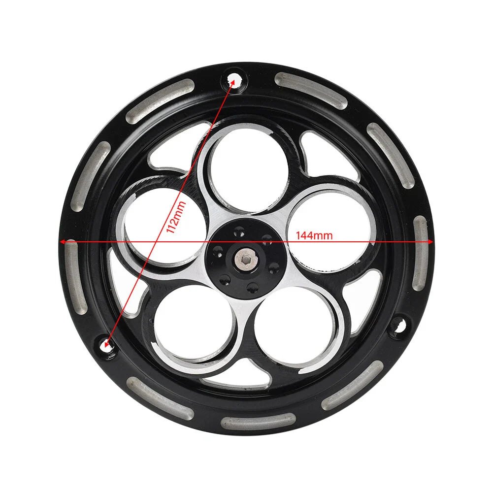 Black Engine Cooling Fan Cover for Vespa Sprint Primavera 150 (2013-2023)