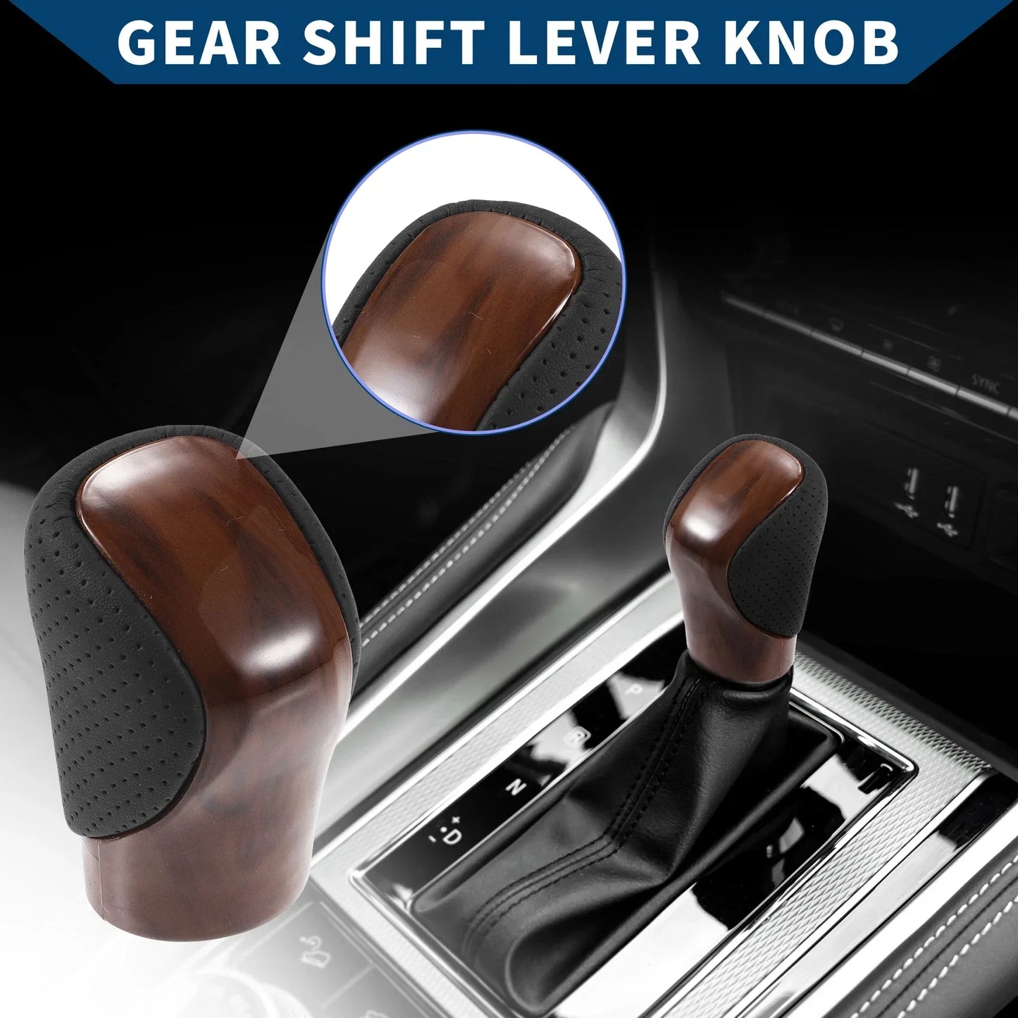 Automatic Gear Shift Knob for Lexus ES300h (2013-2023) Black Plastic Shifter