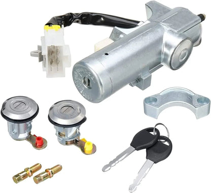 3 x Lock Door Ignition Barrel Switch & 2 Keys for Nissan Navara D22 (1997-2006)