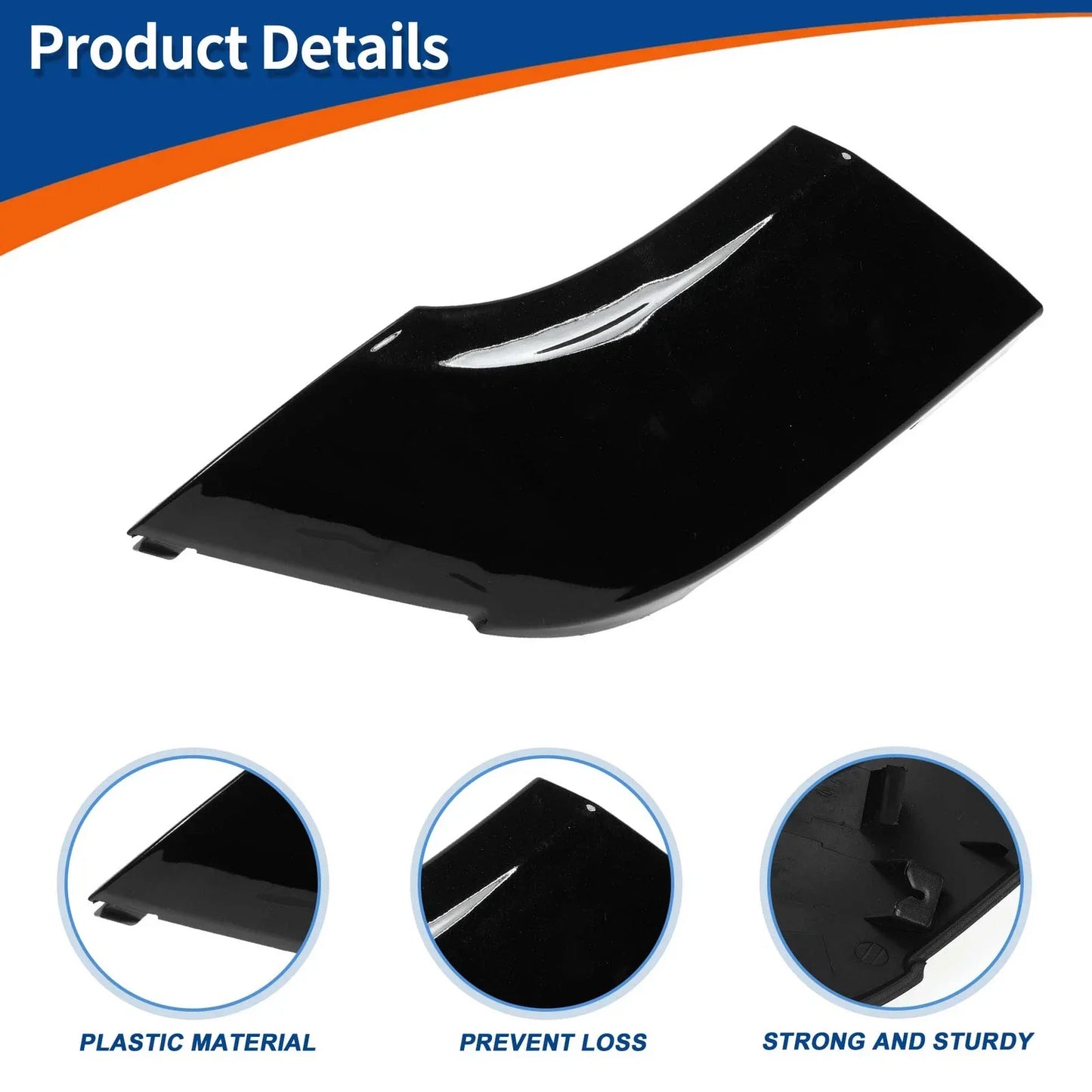 Car Bumper Tow Hook Cover for Mercedes-Benz CLS550 (2012-2018) Black
