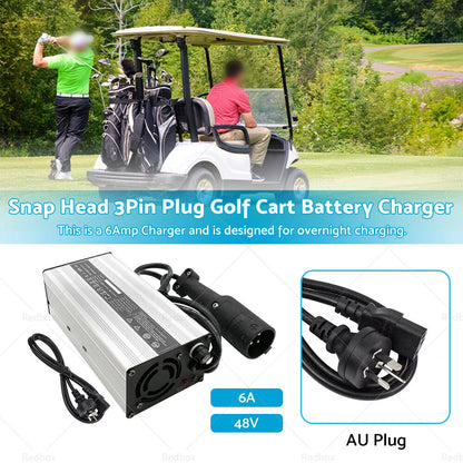48V 6A Snap Head Golf Cart Battery Charger for EZ-GO TXT Club Car