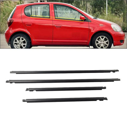 4 x Front Rear Weatherstrip Door Glass Belt Moulding for Toyota Echo (2000-2005)