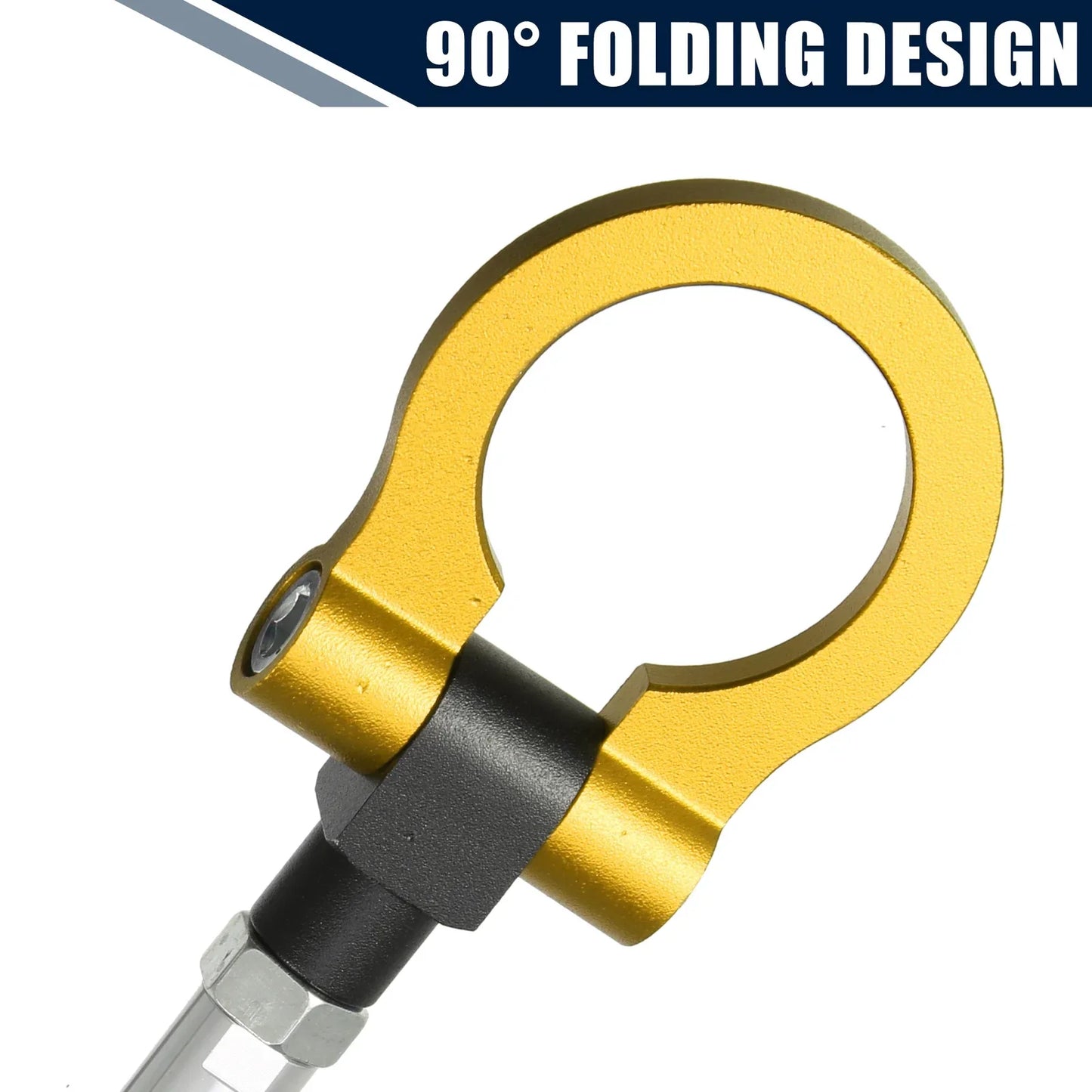 Gold Tone Round Front Rear Bumper Trailer Ring Eye Towing for Honda Fit (2009-2014)