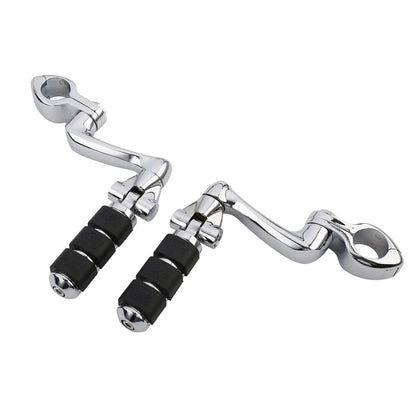 Engine Guard Foot Pegs Mounts 1 1/4 Chrome for Harley Honda Suzuki