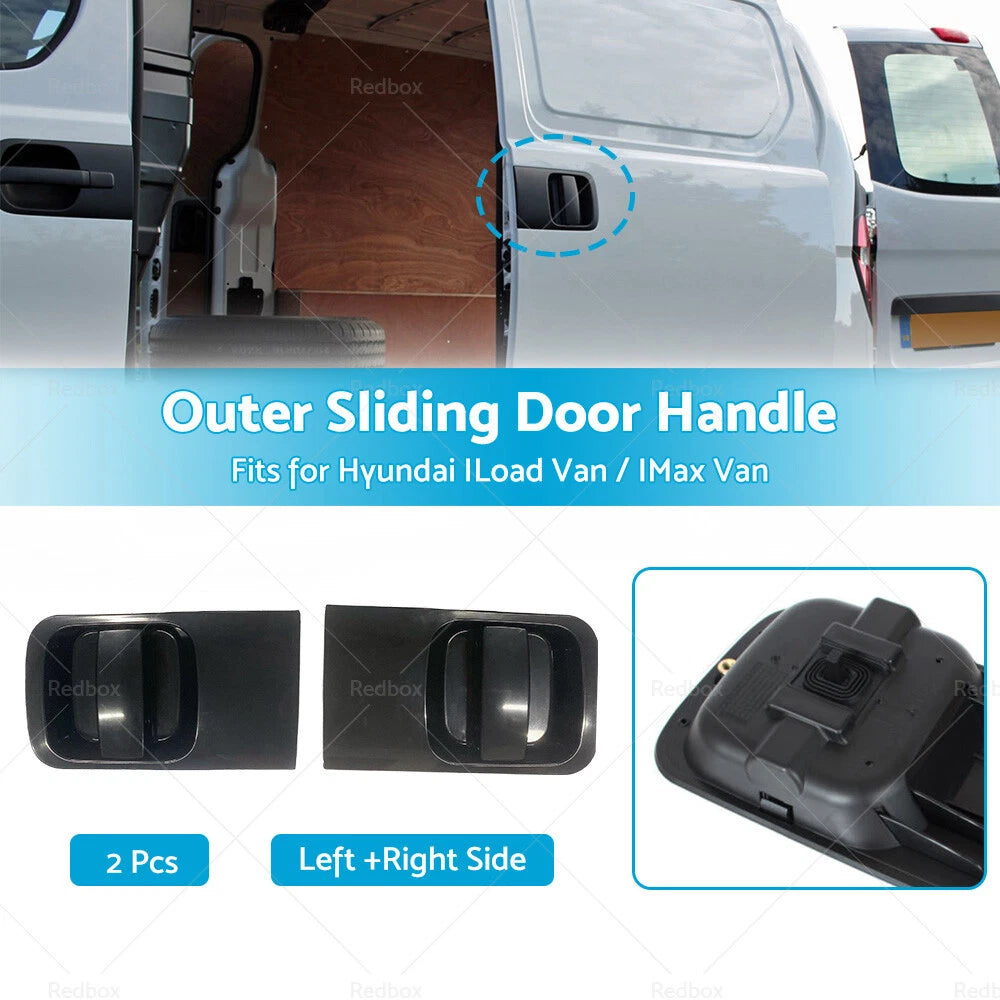 Pair Outer Sliding Door Handles for Hyundai ILoad IMax Van (2008-2019)