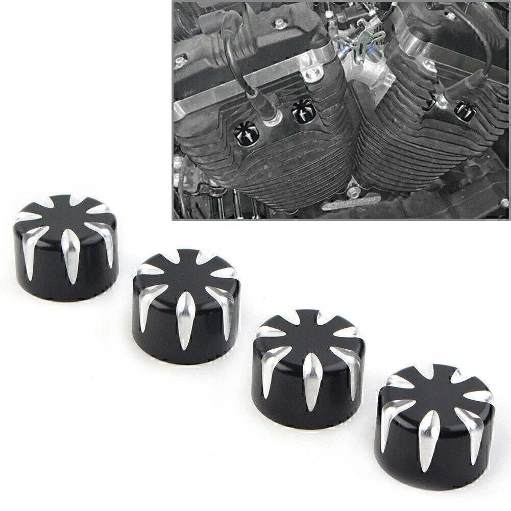4 x CNC Motorcycle Engine Screw Topper Cover Caps for Harley 883