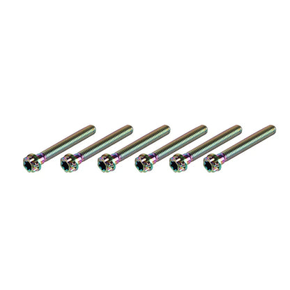 6pcs M6x50mm Titanium Torx Head Flange Screws for Motorcycle Bike