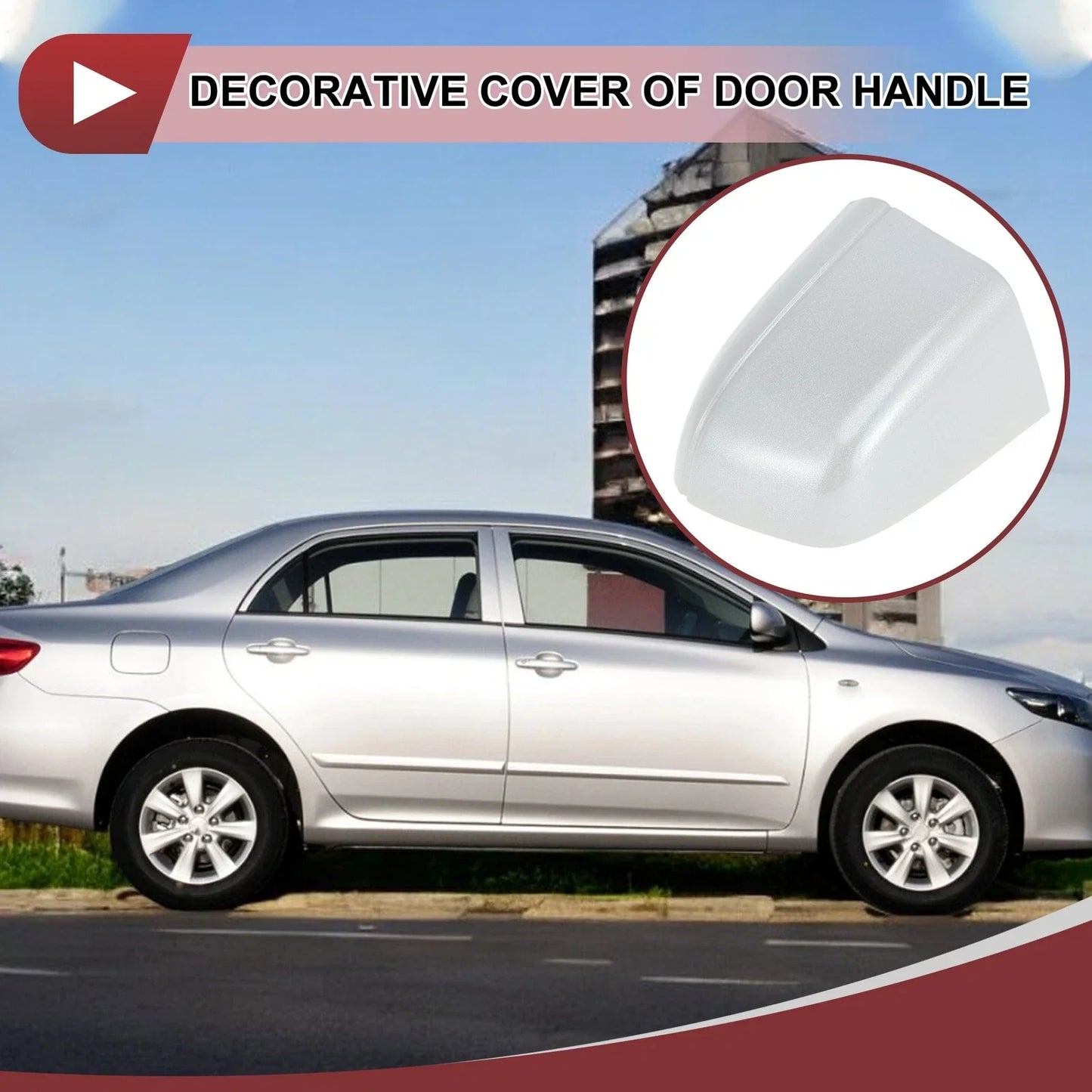 Rear Right Exterior Door Handle for Honda Accord MK10 (2018-2020) White ABS