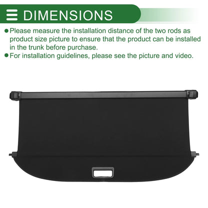 Car Trunk Retractable Cargo Cover for CHEVROLET Menlo (2020-2023) Gloss Black