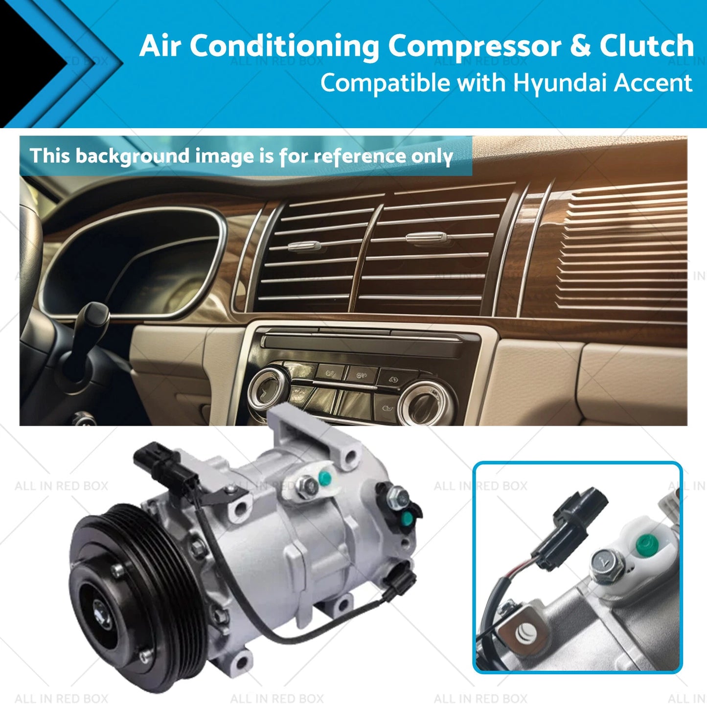 Air Conditioning Compressor & Clutch for Hyundai Accent (2014-2019)