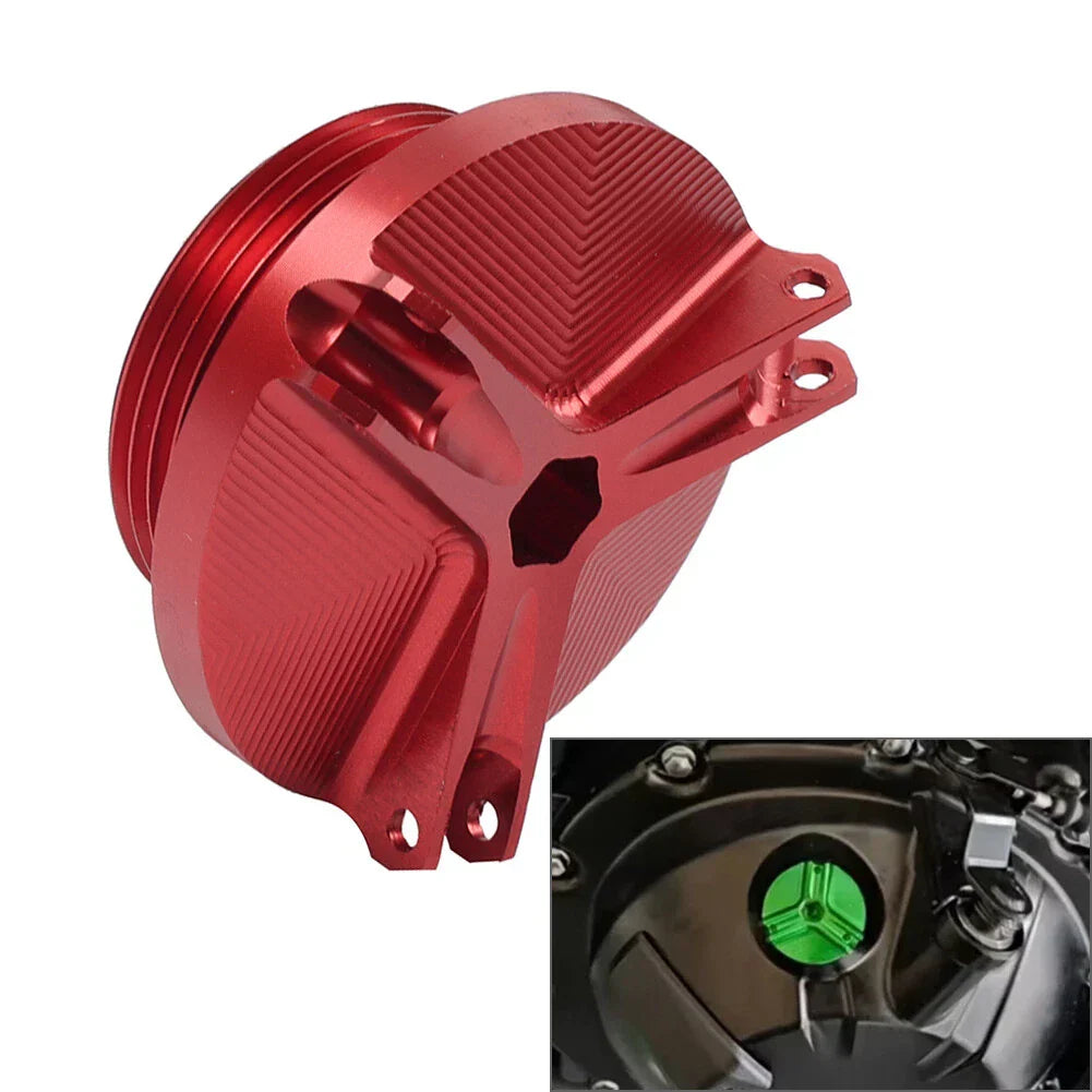 Red Engine Oil Filler Cap Cover for Kawasaki Z750 ZX6R ZX636 ZX10R (2004-2023)