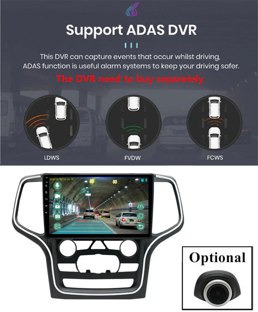 10.1" Android 12.0 Stereo Radio GPS for Jeep Grand Cherokee (2014-2022)