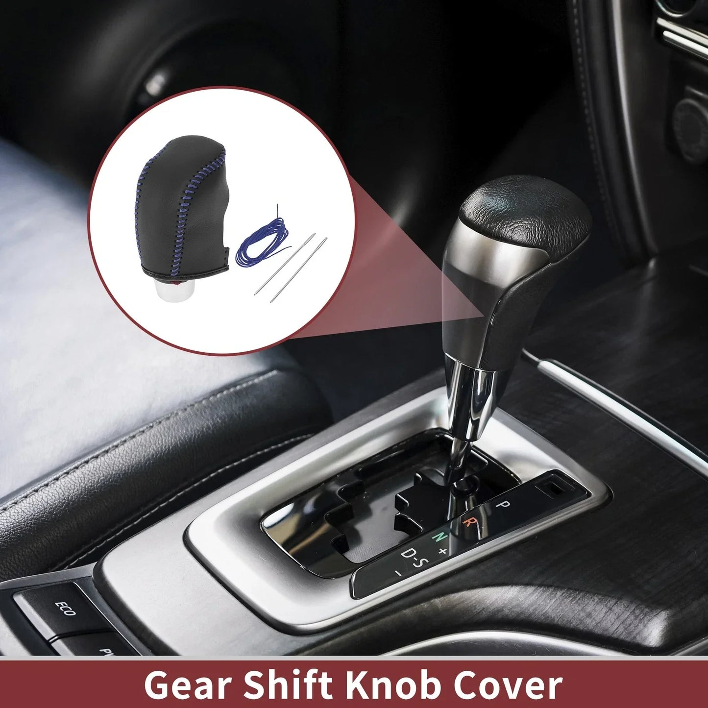 Car Gear Shift Knob Cover for Hyundai Sonata (2011-2014) - Black & Blue