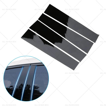 4x Black Pillar Post Covers for 2009-2018 Dodge Ram 1500 Quad Cab