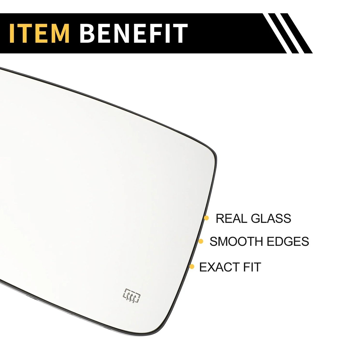 Heated Left Mirror Glass for Dodge Ram 1500 2500 (2010-2023)