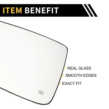 Heated Left Mirror Glass for Dodge Ram 1500 2500 (2010-2023)