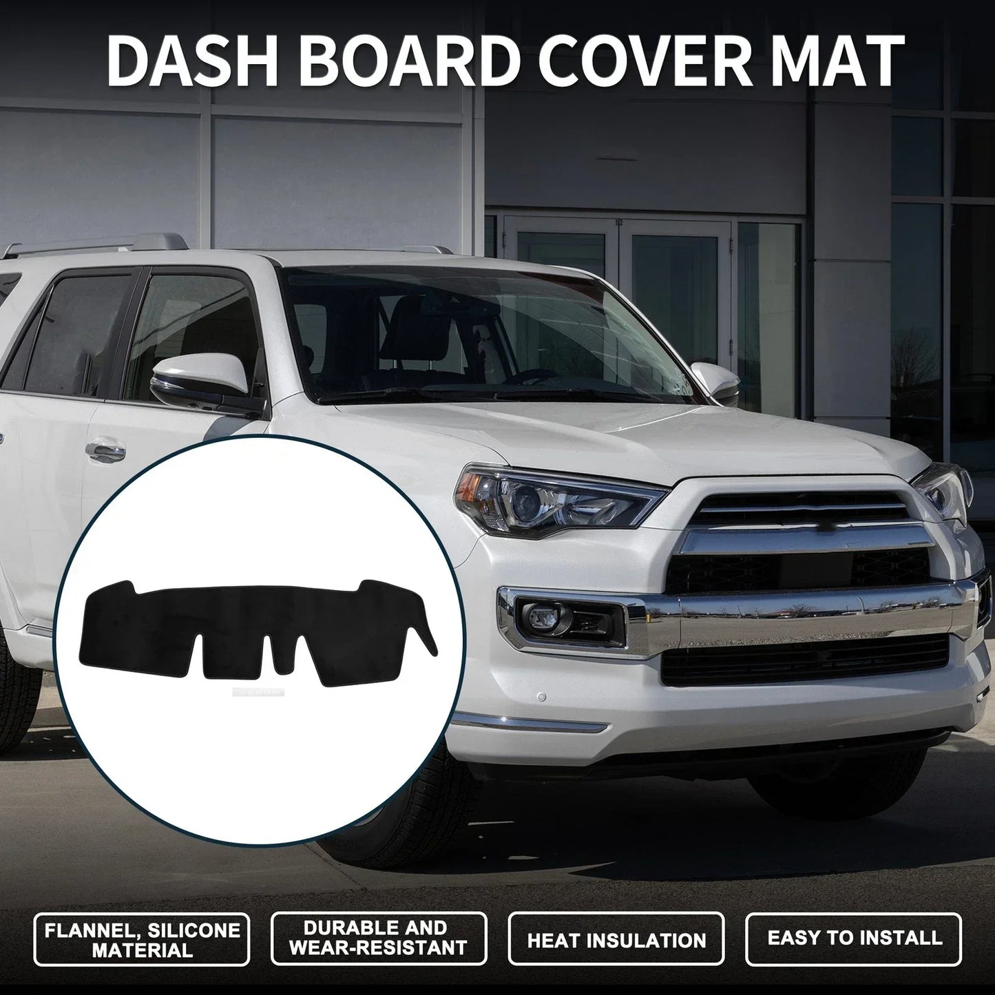 Dashboard Dash Cover Mat for Honda N-ONE JG3 JG4 Sun Protector Black (2012-2020)