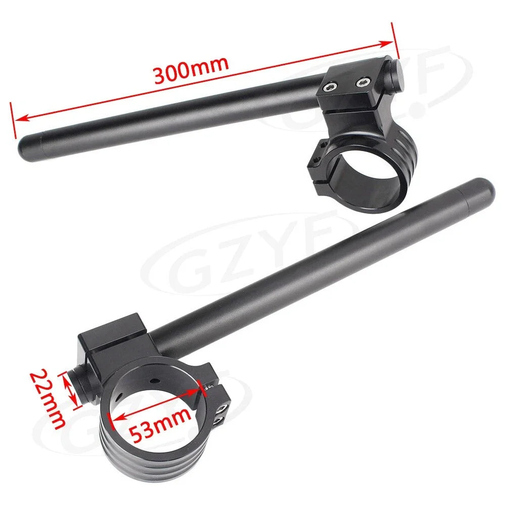 53mm Clip On Handlebar Fork Tubes for Universal Moto (Various Years)